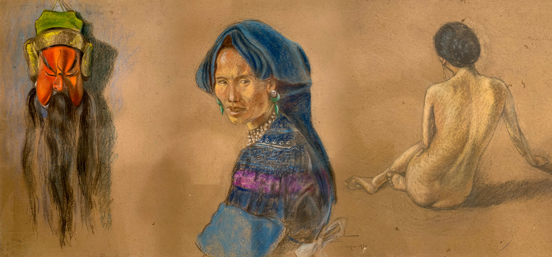 Simone Gouzé en Chine vers 1930